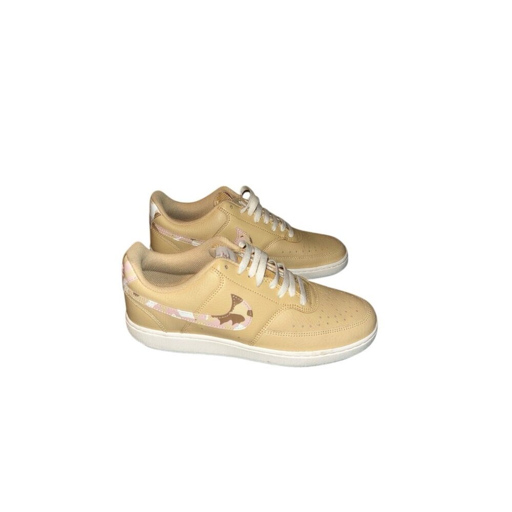 Nike Court Vision Low Sesame Camo Athletic Casual Sneakers Womens Size 10